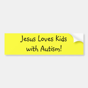 Autocollant De Voiture Jésus aime l'autisme de Kidswith !