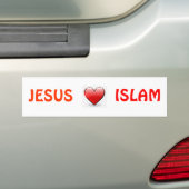 AUTOCOLLANT DE VOITURE JÉSUS AIME L'ISLAM (En voiture)