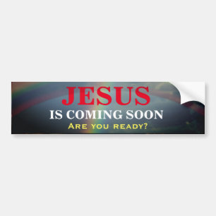Autocollant De Voiture JÉSUS APPARAÎT BIENTÔT Bumper Sticker
