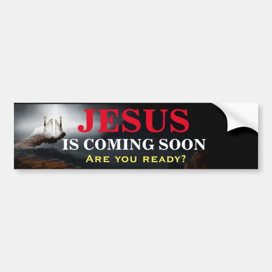 Autocollant De Voiture JESUS IS COMING SOON Bumper Sticker (Devant)