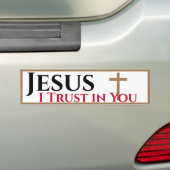 Autocollant De Voiture Jésus, je fais confiance à toi (En voiture)