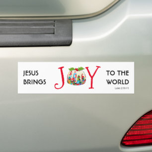 Autocollant De Voiture JESUS JOIE AU MONDE Christian Noël