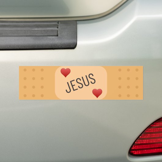 Autocollant De Voiture Jesus Patch / bandaid, Jésus guérit les blessures (En voiture)