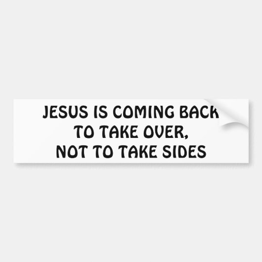 Autocollant De Voiture Jésus revient pour succéder (Devant)