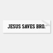 Autocollant De Voiture Jésus Sauve Bro. Noir (Devant)
