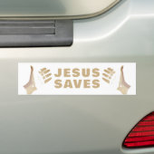 AUTOCOLLANT DE VOITURE JESUS SAVES (En voiture)