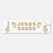 AUTOCOLLANT DE VOITURE JESUS SAVES (Devant)