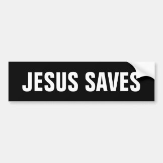 AUTOCOLLANT DE VOITURE JESUS SAVES BUMPER STICKER