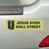 AUTOCOLLANT DE VOITURE JÉSUS SUR WALL STREET (En voiture)