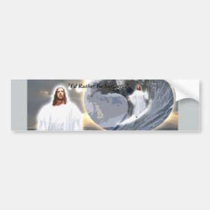 Autocollant De Voiture Jésus surfant Bumpersticker