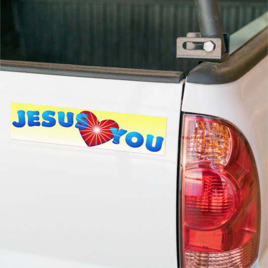 Autocollant De Voiture Jésus vous aime (Sur camion)
