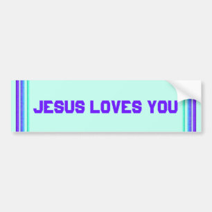 Autocollant De Voiture Jésus vous aime