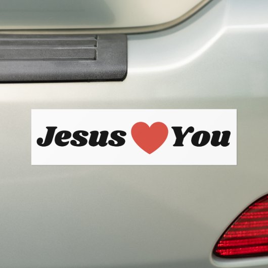 Autocollant De Voiture JESUS VOUS AIME Bumper Sticker (En voiture)