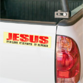 Autocollant De Voiture Jésus Vous Aime La Bible Motivationnelle (Sur camion)