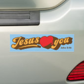 Autocollant De Voiture Jésus Vous Aime Sticker (En voiture)