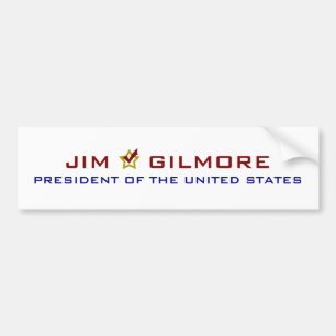 Autocollant De Voiture JIM Gilmore pour le président Etats-Unis