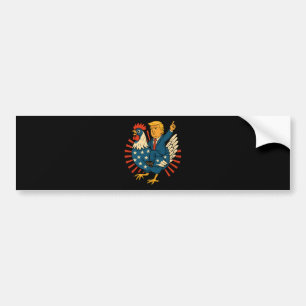 Autocollant De Voiture Jockey de poulet Trump Mème amusant
