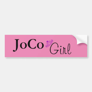 Autocollant De Voiture JoCo Girl sur rose