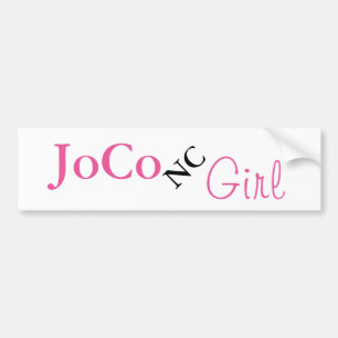 Autocollant De Voiture JoCo NC Girl sur blanc