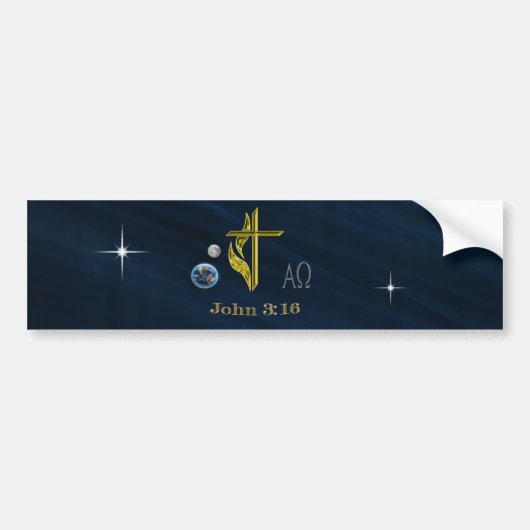 Autocollant De Voiture John 3:16 (Devant)
