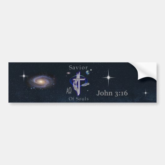 Autocollant De Voiture John 3:16 Savior Bumper Sticker (Devant)