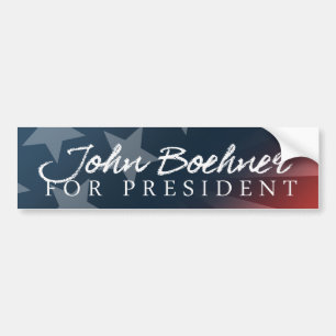 Autocollant De Voiture John Boehner pour le Président Autograph White