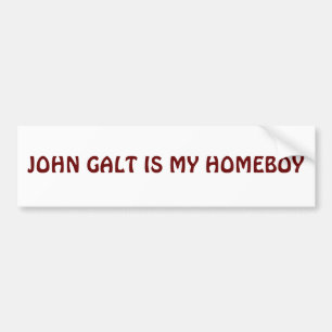 AUTOCOLLANT DE VOITURE JOHN GALT EST MON HOMEBOY