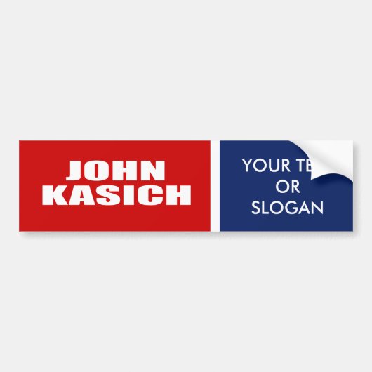 AUTOCOLLANT DE VOITURE JOHN KASICH POUR LE GOUVERNEUR (Devant)