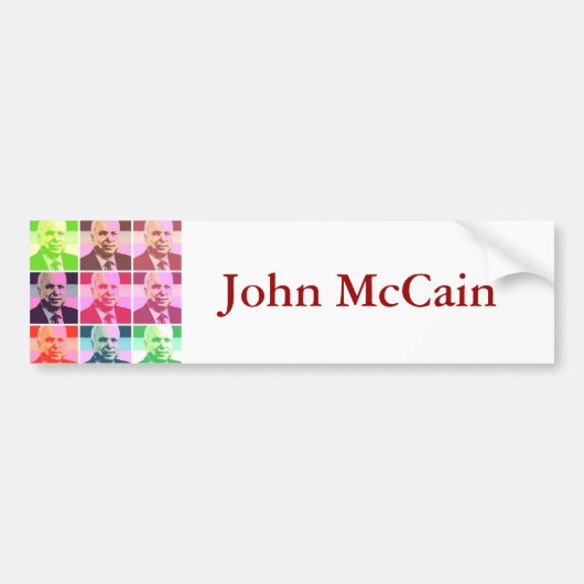 Autocollant De Voiture John McCain (Devant)