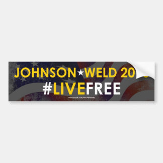 Autocollant De Voiture Johnson/#LIVEFREE libertaire adhésif pour