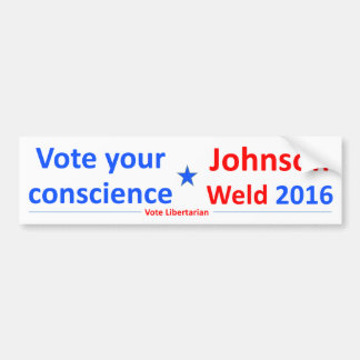 Autocollant De Voiture Johnson-Soudure 2016 -- Votez votre conscience