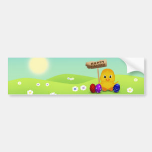 Autocollant De Voiture Joli bébé de Pâques poussin
