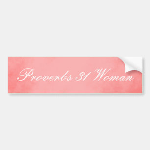 Autocollant De Voiture Joli rose Proverbes 31 Femme