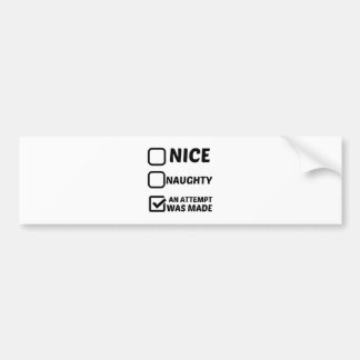 AUTOCOLLANT DE VOITURE JOLIE NEUGHTY UNE TENTATIVE A ÉTÉ FAITE