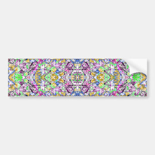 Autocollant De Voiture Jolies fleurs abstraites colorées