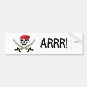 Autocollant De Voiture Jolly roger Arrr de drapeau de pirate ! Adhésif