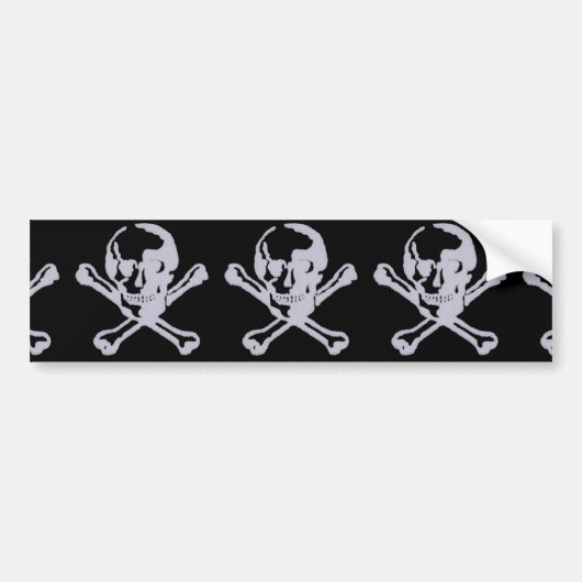 Autocollant De Voiture Jolly roger de style d'impression typographique (Devant)