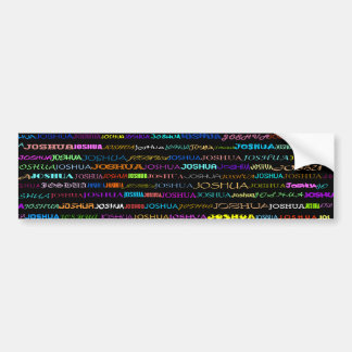 Autocollant De Voiture Joshua Text Design I Bumper Sticker