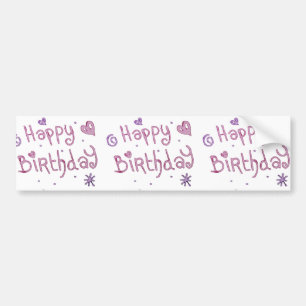 Autocollant De Voiture Jouer Joyeux texte d'anniversaire