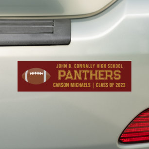 Autocollant De Voiture Joueur de l'équipe de football de l'école maroon G
