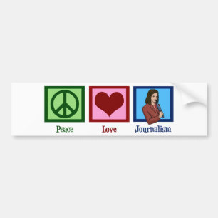 Autocollant De Voiture Journalisme d'amour de paix