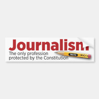 Autocollant De Voiture Journalisme : Protégé par la constitution