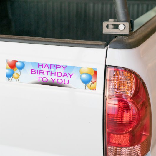 Autocollant De Voiture Joyeux anniversaire à vous Art Imprimer (Sur camion)
