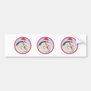 Autocollant De Voiture Joyeux Cheval de Noël