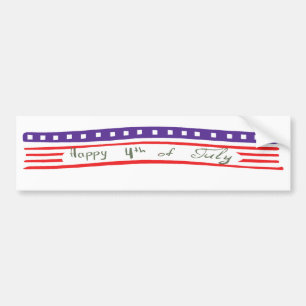 Autocollant De Voiture Joyeux drapeau 4 juillet américain