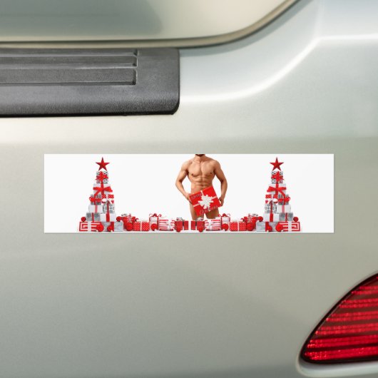 Autocollant De Voiture Joyeux Noël SlipperyJoe cadeau blanc rouge argent (En voiture)