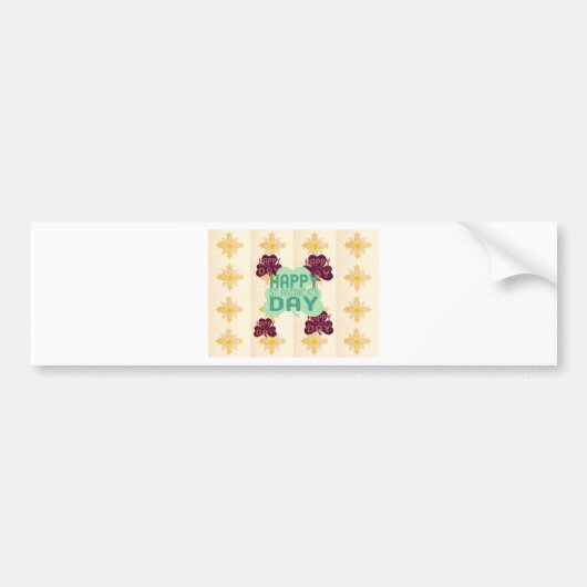 Autocollant De Voiture Joyeux Saint Patrick's Day Lovely Art Print (Devant)
