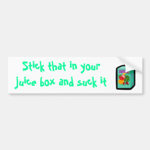 Autocollant De Voiture juice_box, bâton qui dans votre boîte à jus et