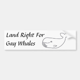 Autocollant De Voiture Juste de terre pour les baleines gaies