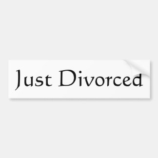 Autocollant De Voiture Juste divorcé